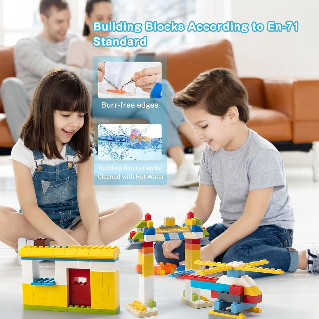 HIUME 500 Basic Bausteine Box, Klassische Basis Steine Nachfüllpacks kompatibel mit Top-Marken und A