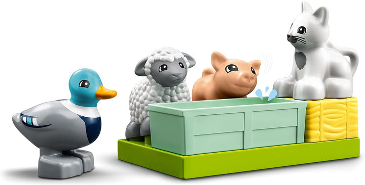 LEGO 10949 DUPLO Tierpflege auf dem Bauernhof Spielzeug für Kleinkinder ab 2 Jahren mit Figuren: Ent