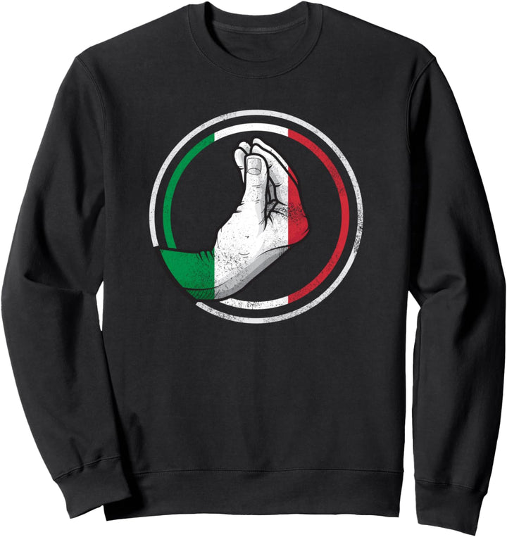 Lustiges Italien Handgeste Italiener Flagge Sweatshirt