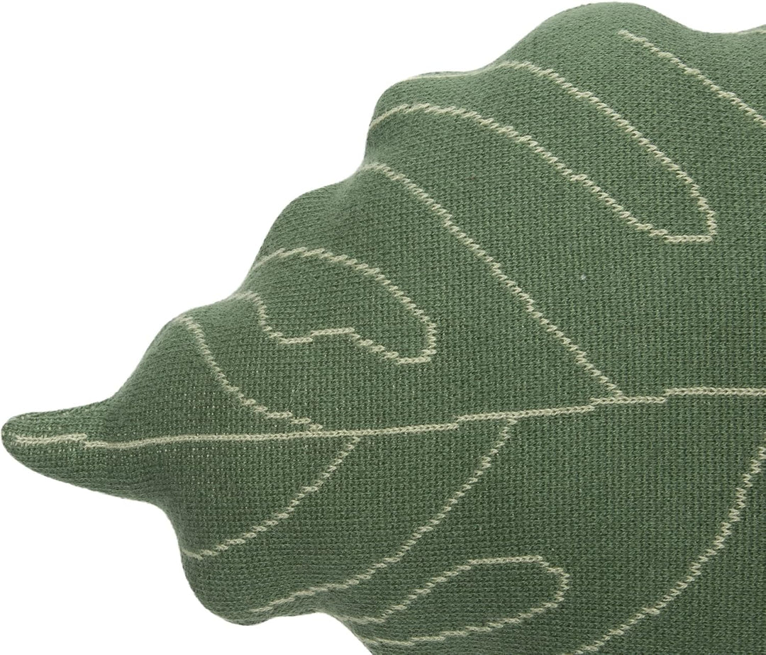 Lorena Canals Waschbares Kissen BABYLEAF für Kinderzimmer in der Farbe Grün. Handgefertigt von Kunst
