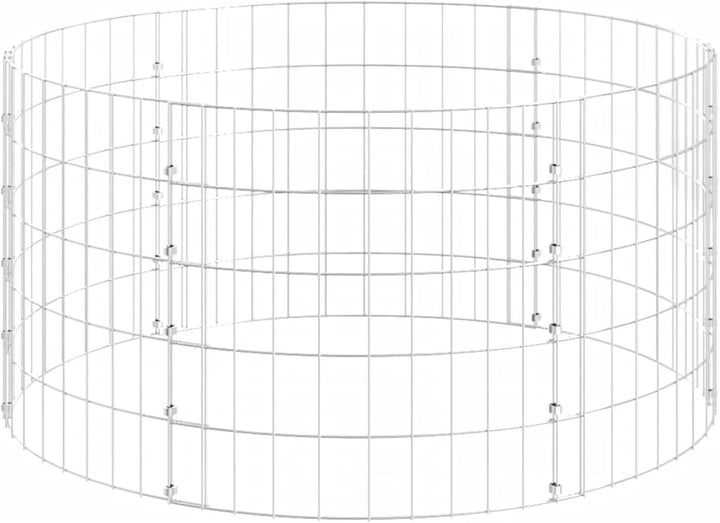 Gecheer Gartenkomposter Ø100x50 cm, Kompostbehälter, Verzinkter Stahl, for Gartenabfälle und Kompost