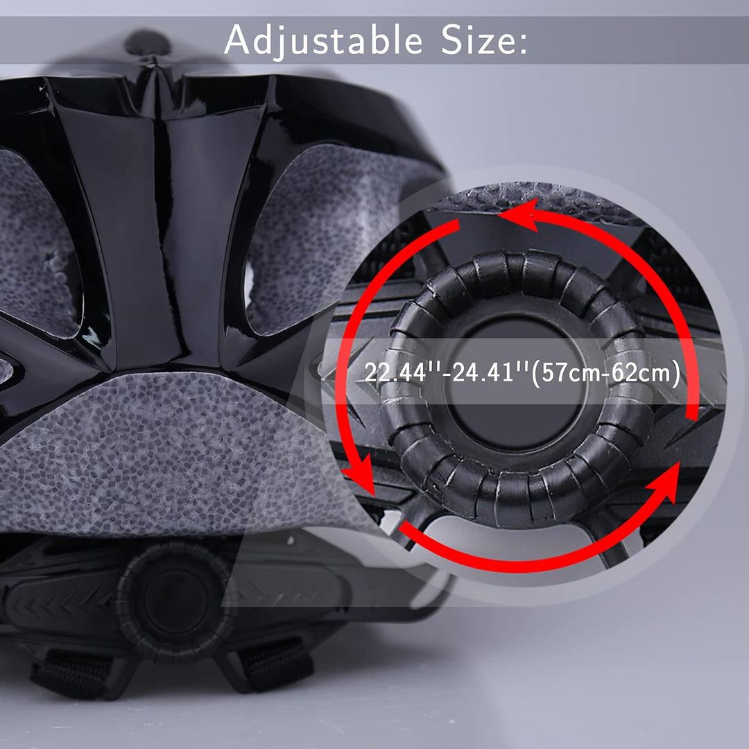 Shinmax Fahrradhelm,Fahrradhelm Herren Damen mit Visier Abnehmbarer EPS Körper+PC Schale MTB Mountai