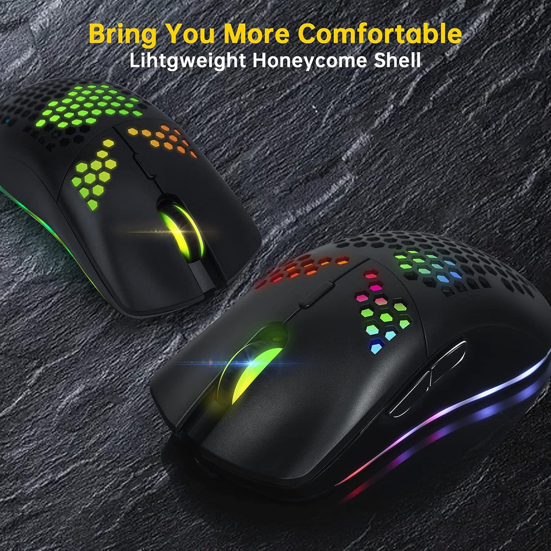 Kabellose Gaming ,Computer-Maus mit Honeycomb-Gehäuse, 11 RGB-Chroma-Hintergrundbeleuchtung, 3.400 D