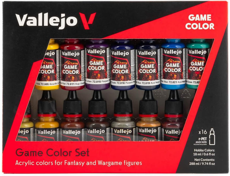 Vallejo (Game Farbe Advanced Farbe Set – farbig sortiert (16 Stück) 1 Originalverpackung, 1 Original