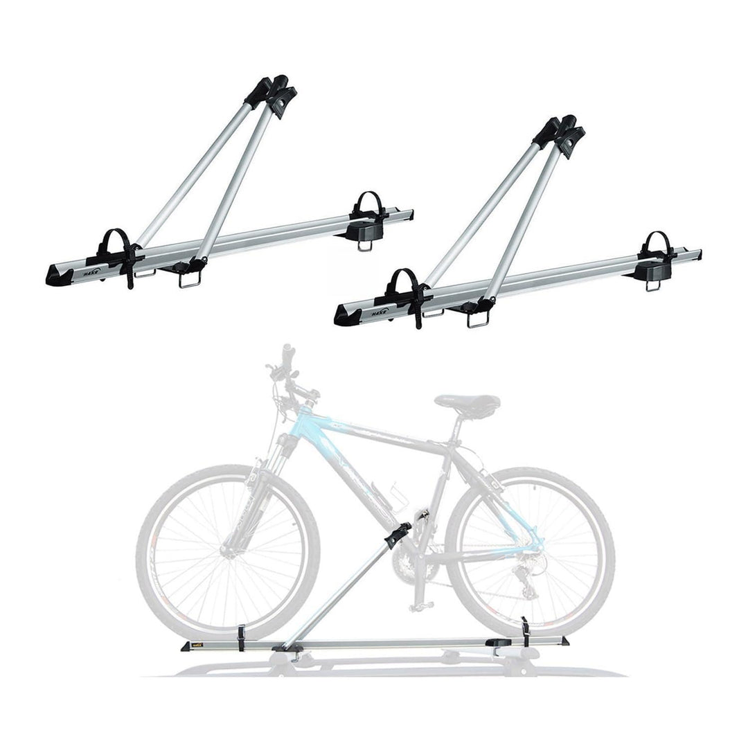Fahrradträger Dachfahrradträger bis 17kg Aluminium Silber Fahrradhalter 2tlg 17 kg / 2tlg Aluminium,