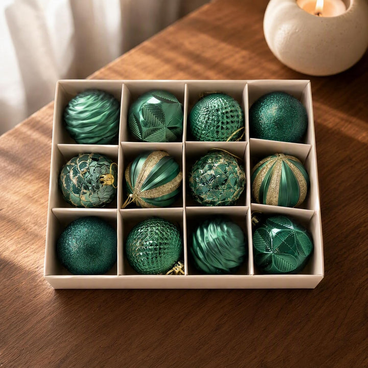 12pcs Weihnachtskugeln Weihnachtsbaumkugeln Für Weihnachtsbaum Deko