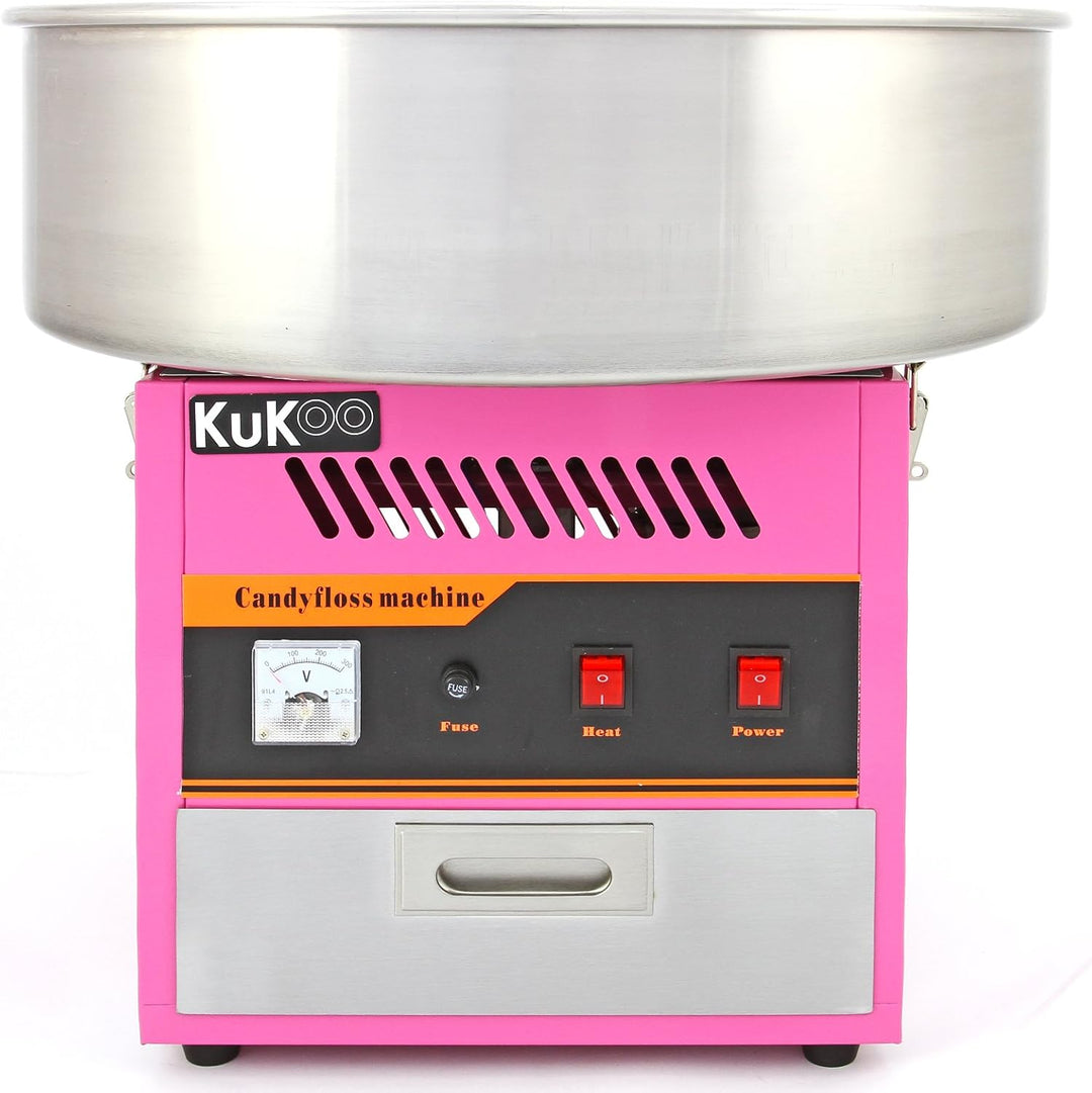 Retro Zuckerwattemaschine Zuckerwattenmaschine Zuckerwattegerät Gratis 500 Zuckerwattestäbchen aus H