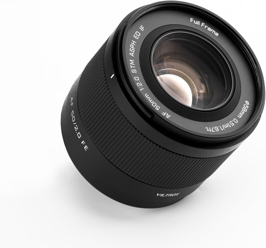 VILTROX 50mm F2.0 FE-Mount Vollformat Festbrennweite mit grosser Blende und STM Autofokus für Sony E