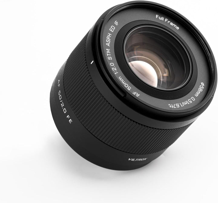 VILTROX 50mm F2.0 FE-Mount Vollformat Festbrennweite mit grosser Blende und STM Autofokus für Sony E