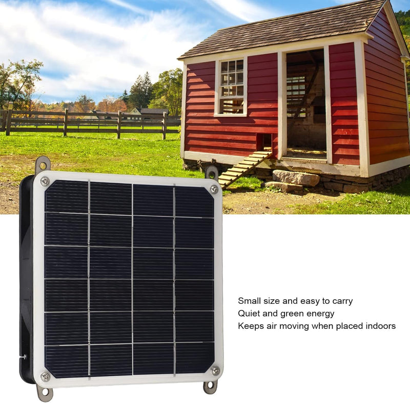 Solarpanel-Ventilator-Set, Vielseitig Einsetzbar, 20 W, Leise, Klein, Einfache Installation, für den