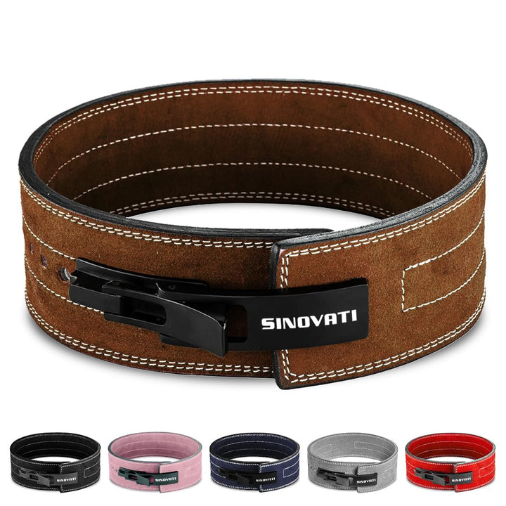 SINOVATI Premium Gewichthebergürtel KDK Gürtel aus Rindsleder mit Schnalle, Weightlifting Lever Belt