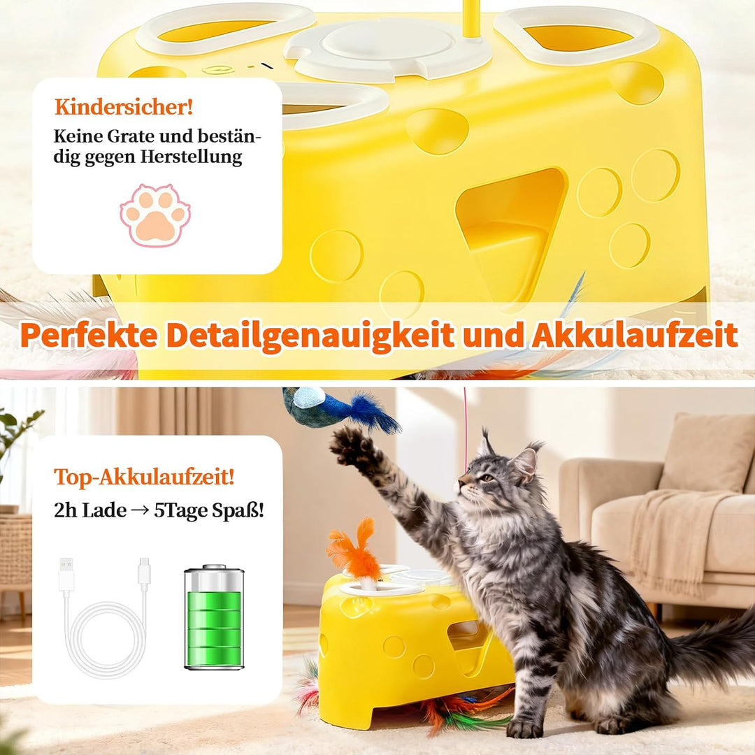 Interaktives Katzenspielzeug Elektrisches Cat Toy: Self-Playing Tool for Indoor Cats - Gleitende Fed