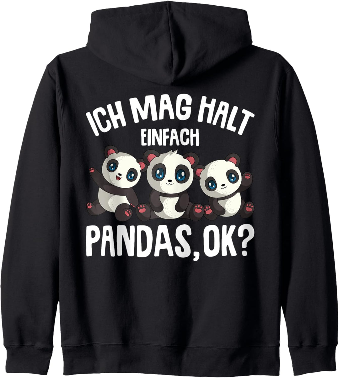 Panda Ich mag halt Pandas Pandabär Kinder Mädchen Damen Kapuzenjacke