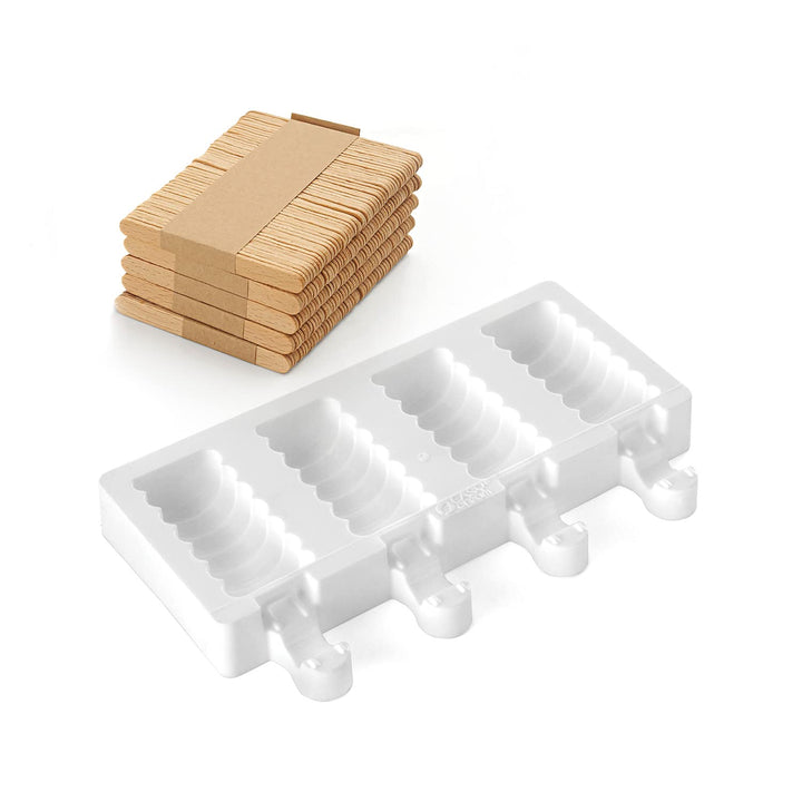 silikomart | GEL04M Silikonform für Speiseeis MINI TANGO, antihaftbeschichtet, 4 Stück, Packung mit