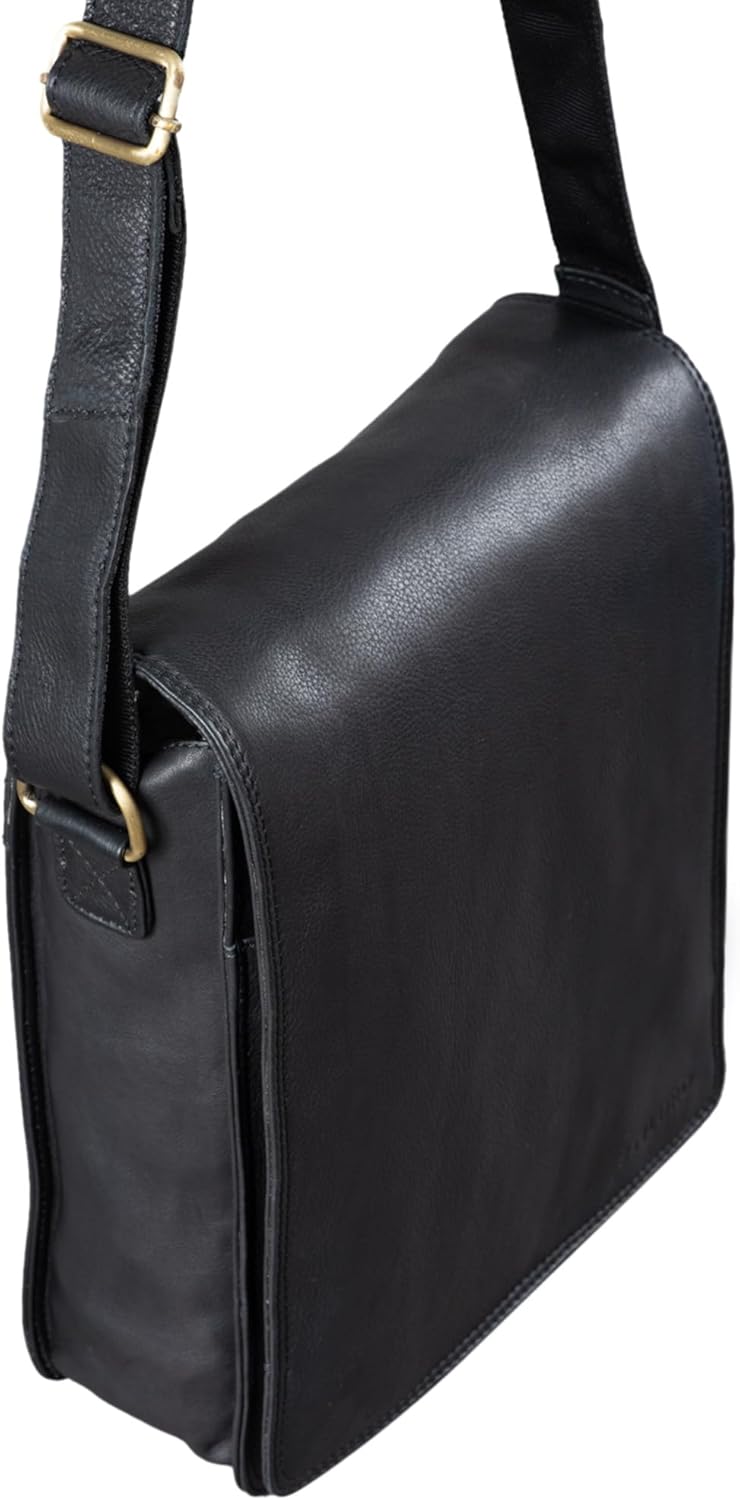 STILORD Lars Vintage Umhängetasche Leder Herren Hochformat für 13,3 Zoll Tablet MacBooks und iPad Sc