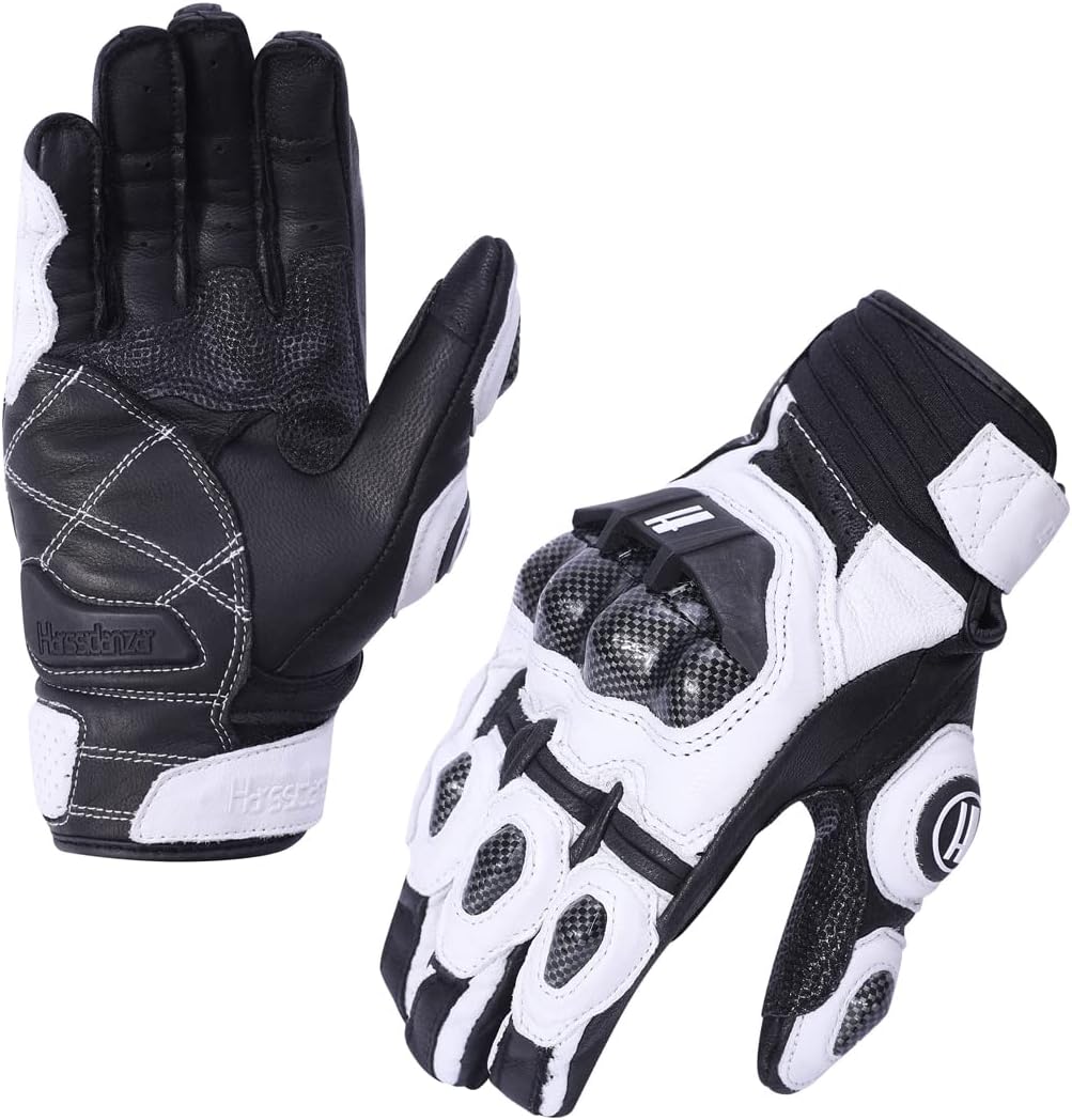 Harssidanzar Luftstrom Motorräderhandschuhe für Herren und Damen,Vollfinger Motorradfahren Powerspor