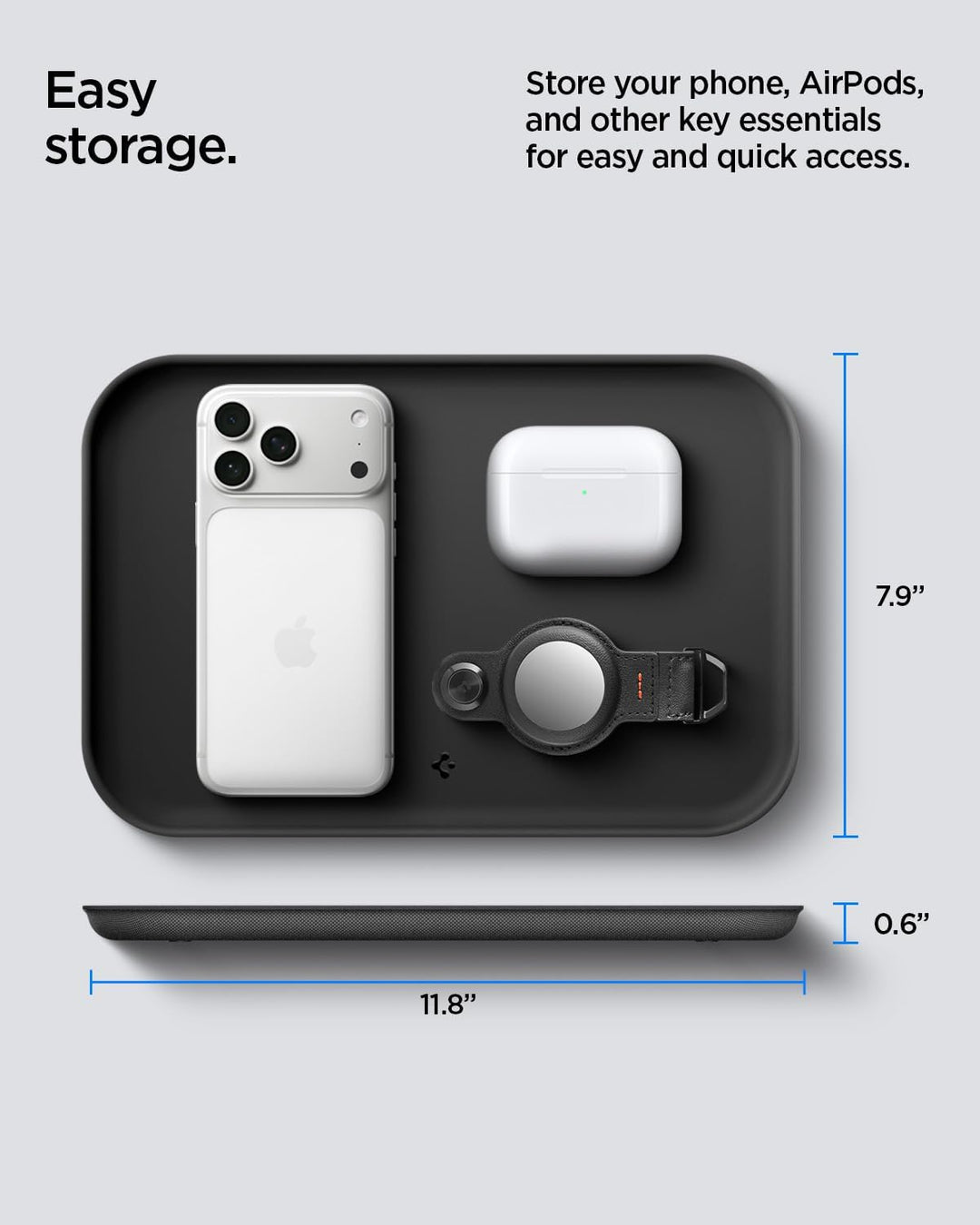 Spigen Ablageschale für Schlüssel und Geldbörse, Organizer Schale für Büro und Küche [Elegantes & Vi