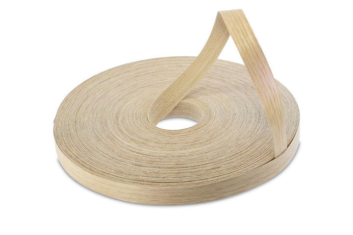 WordPress® 19 mm Eiche Echtholz Kantenumleimer mit Schmelzkleber – 50m Rolle – Einfache Anwendung zu