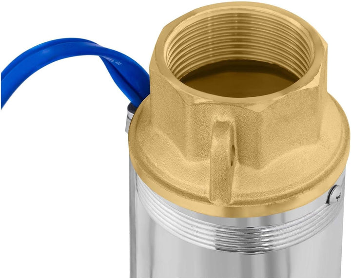 MSW Brunnenpumpe 230 V 10800 L/h 2200 W Edelstahl Fördertiefe: 91 m mit Rückschlagventil, 20 m Kabel