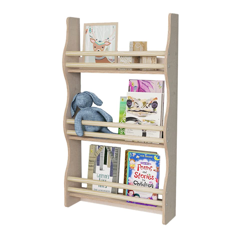 MAMOI® Bücherregal für Kinder, Bücherkiste für kinderzimmer, Book Shelf, Buchregal, Wandregal kinder