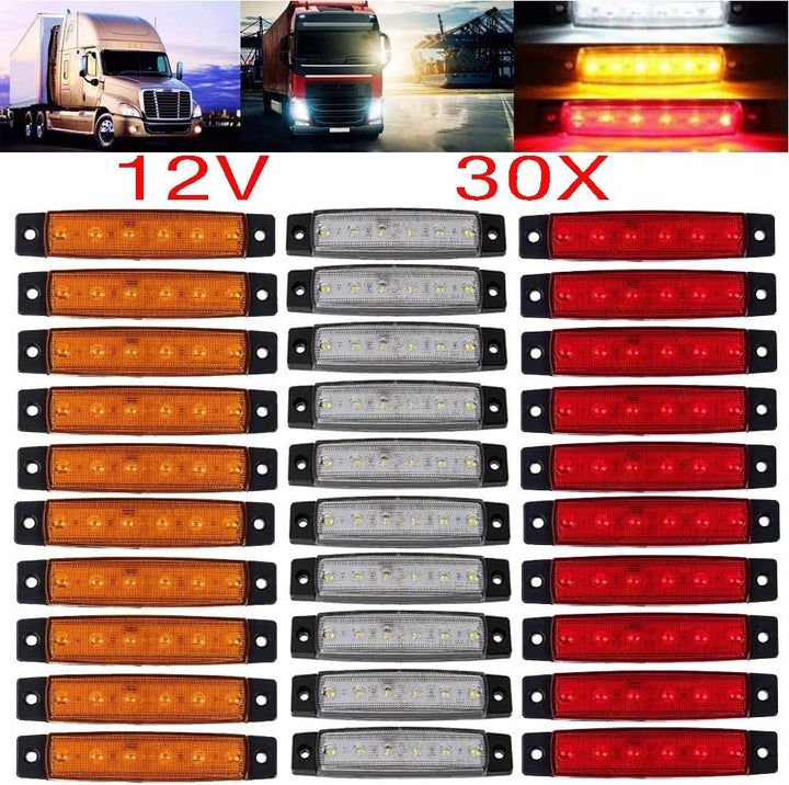 KYYET LED-Seitenmarkierungsleuchten 6 LED-Umrissleuchten für LKW, Anhänger, Wohnmobil, Wohnmobil, Pi