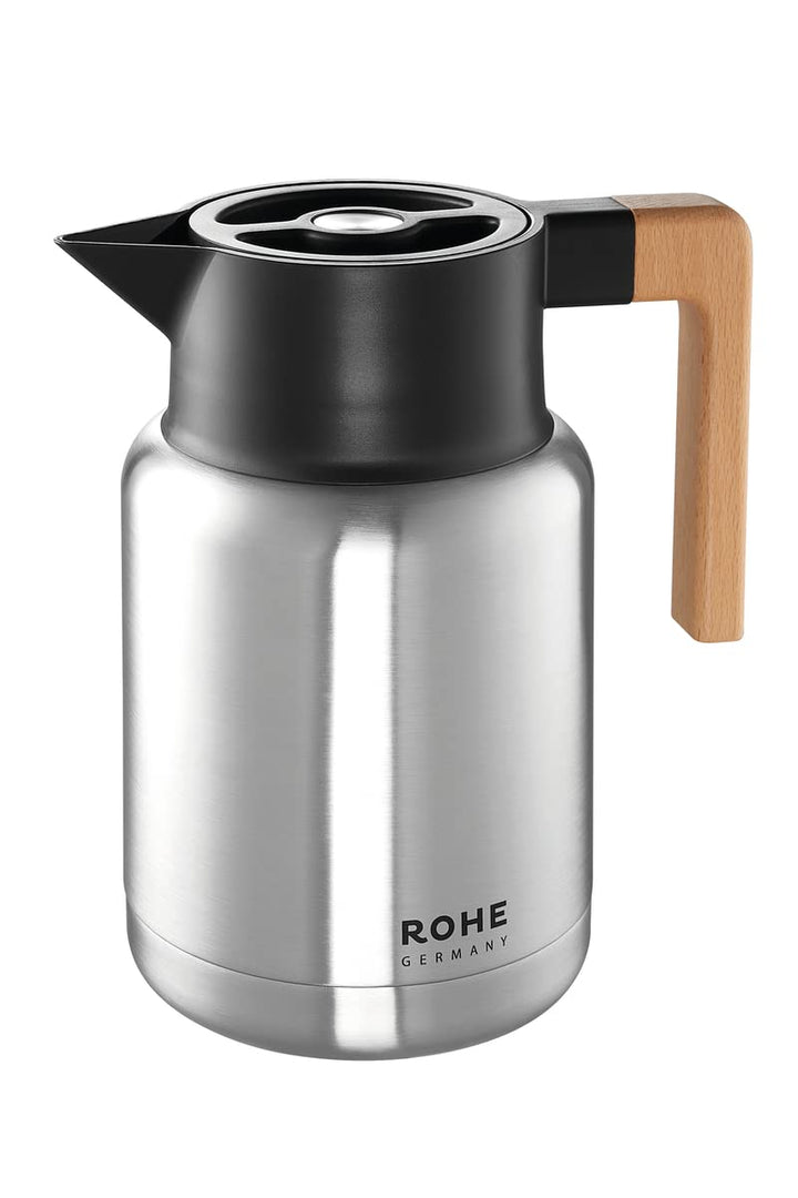 Rohe Isolierkanne Isidor mit einem Volumen von: 1,40 l, 221061-ch Silber, Silber
