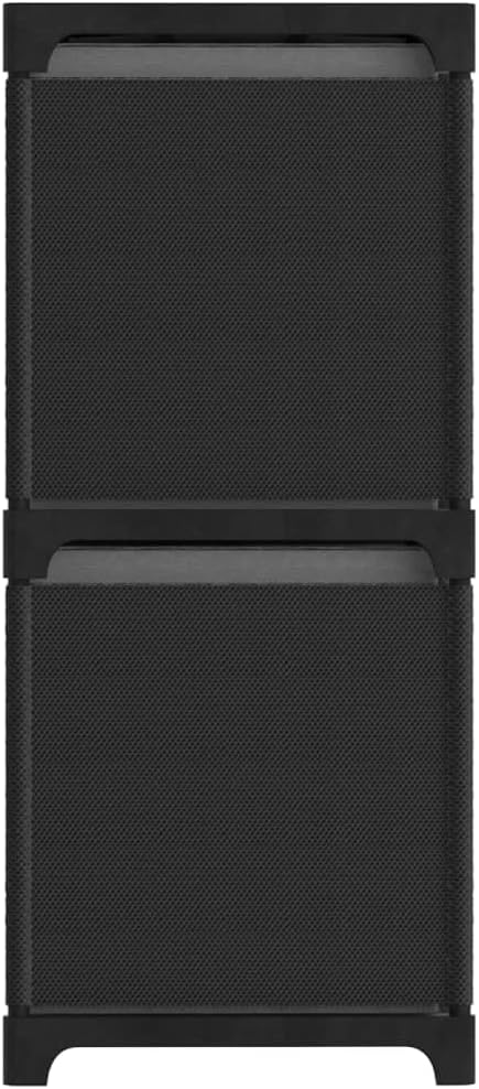 vidaXL Würfel-Regal mit Boxen 6 Fächer Schwarz 103x30x72,5 cm Stoff