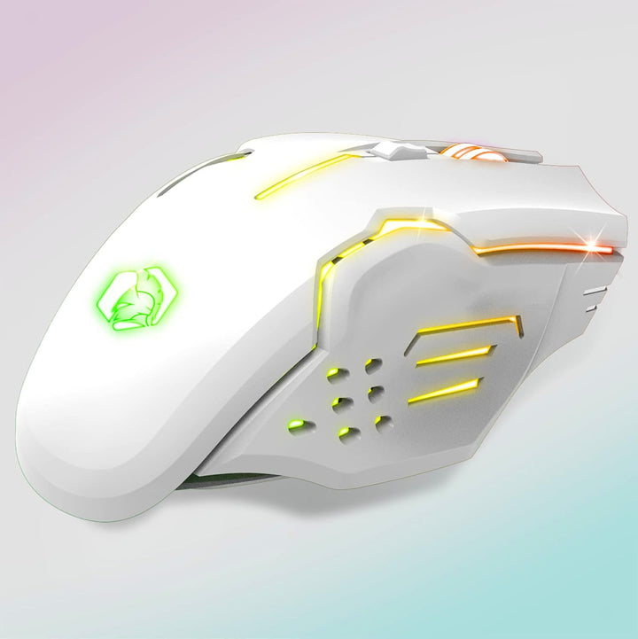 EMPIRE GAMING - RF903 Gaming-Maus, Kabellos 2,4GHz Wireless Wiederaufladbar – LED-Hintergrundbeleuch