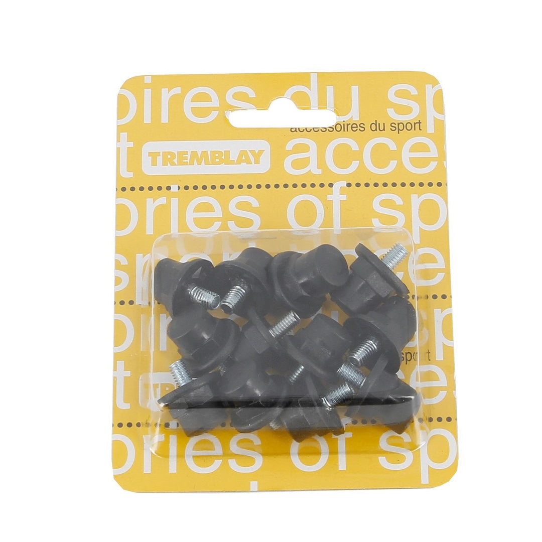 Tremblay - Nylon 13 mm 16 mm Stollen 12 – Stollen Fussball Nylon Schwarz 13-16, Schwarz 13-16