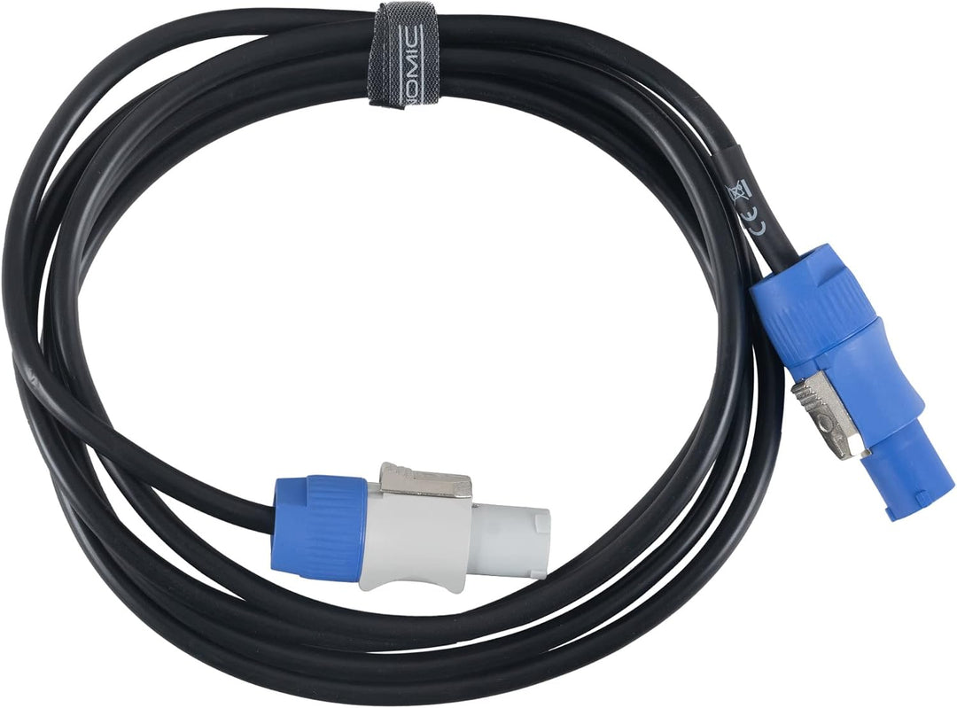 Pronomic Power Twist 5 Stromkabel Set - 2 Kabel zur Stromversorgung von Aktiv-Lautsprechern und Sche