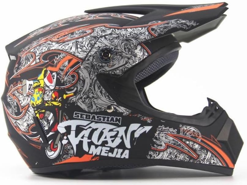 Kinder Crosshelm Mejia – Motorradhelm für Kinder, ABS-Schale, robuster Kinderhelm für Downhill, Quad