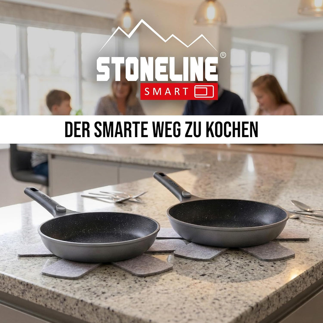 STONELINE Imagination PLUS Pfannenset, 2-teilig, mit abnehmbarem Griff, Induktion, Aluguss, Pfanne m
