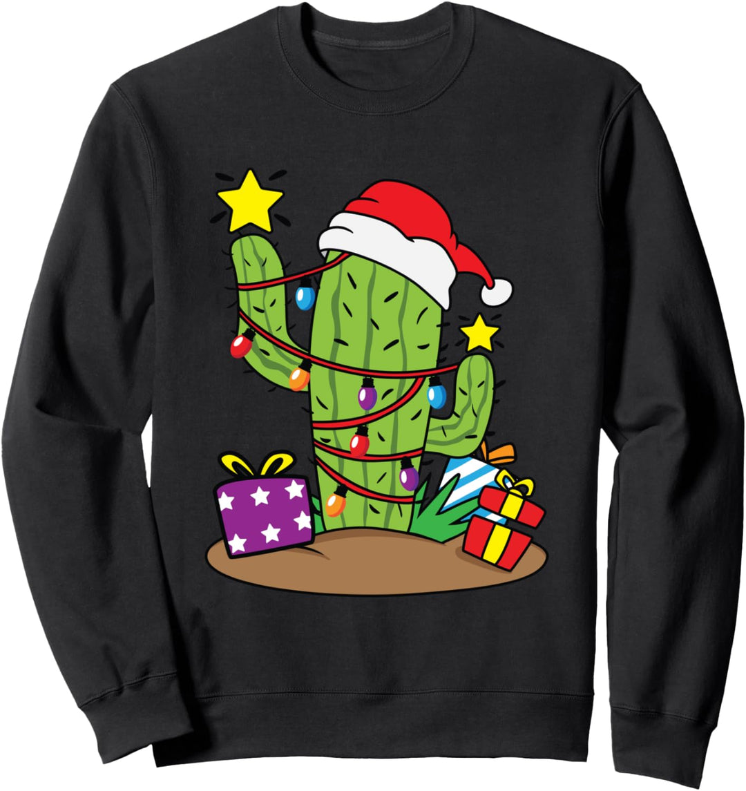 Kaktus Weihnachten Weihnachtsbaum Kakteen Geschenk Kaktus Sweatshirt