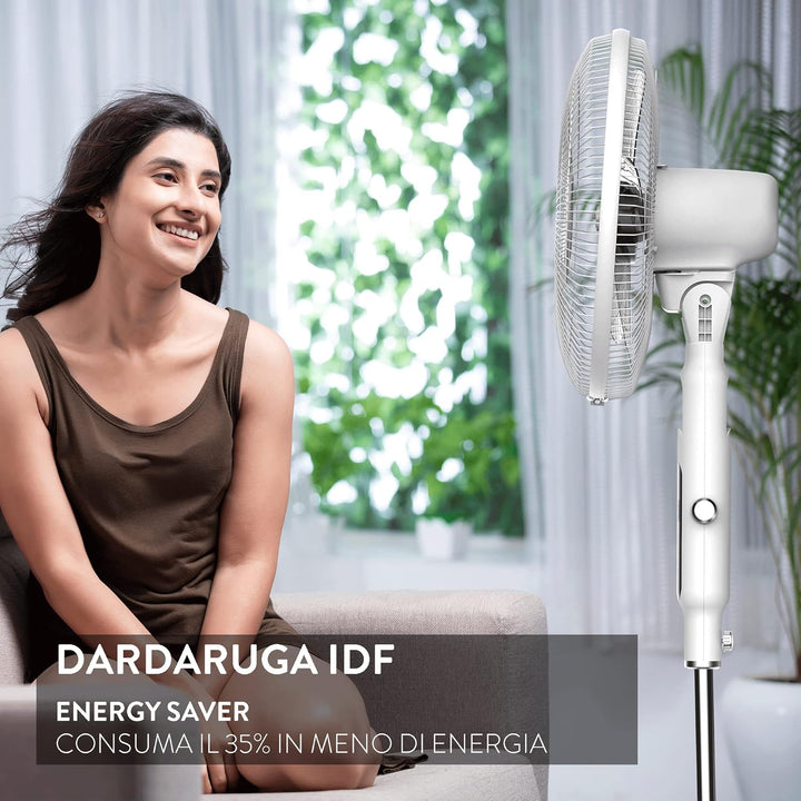 Digitaler, oszillierender, freistehender Ventilator, Premium Design, leise, Touchscreen, Nachtmodus,