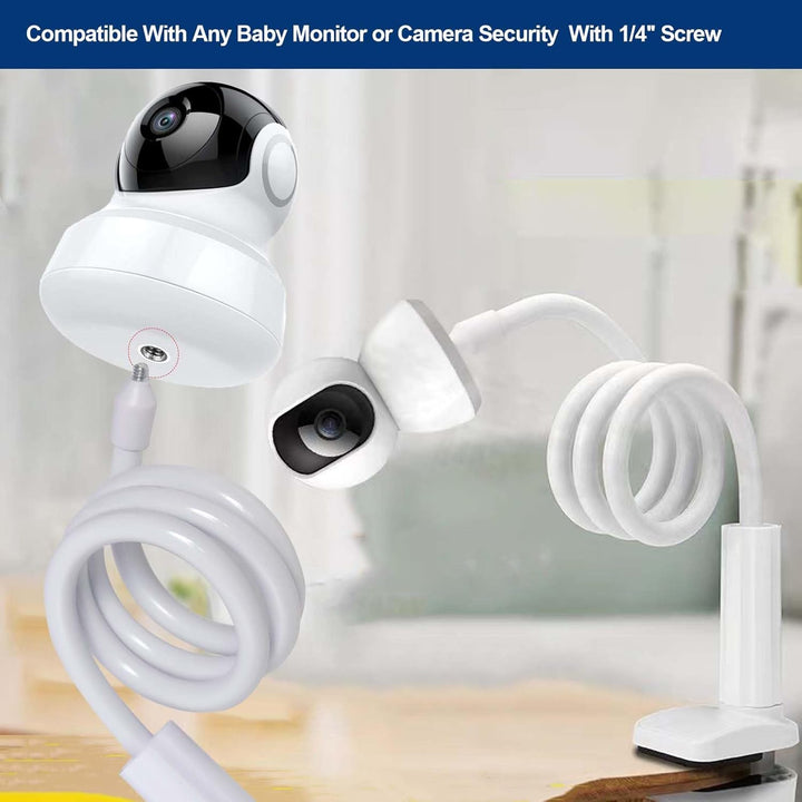 JAMUILS Babyphone Halterung Bett mit Mini Stativkopf, Flexible Twist Video Baby Monitor Halter, Komp