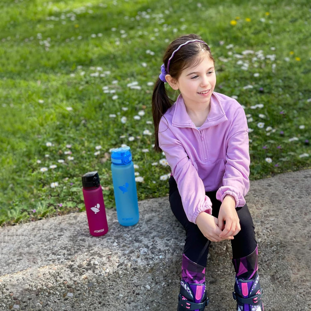 AORIN Trinkflasche - 350ml/500ml/750ml/1L，Wasserflasche BPA-Frei & Tritan Auslaufsicher Sportflasche