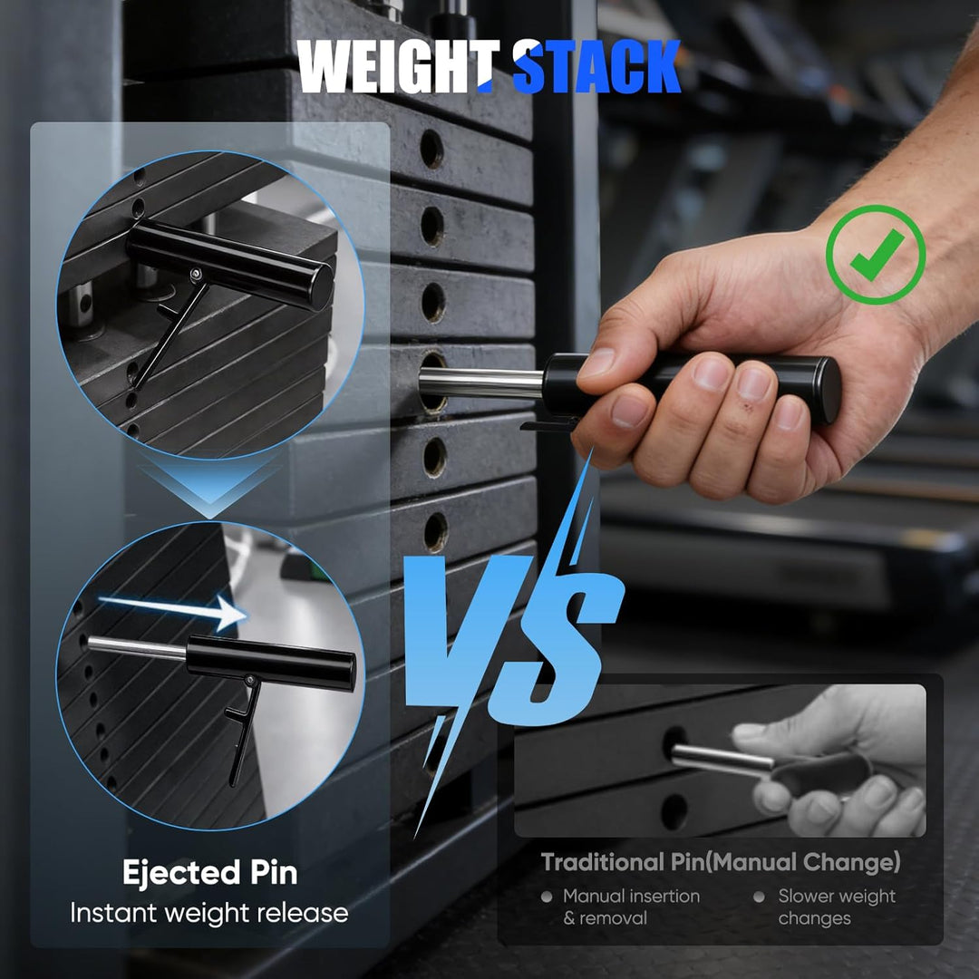 Gym Pin für Zusatzgewicht, 2 Stück Gewichtsstapelstift Ersatz Drop Set Stifte für Fitnessstudio Load