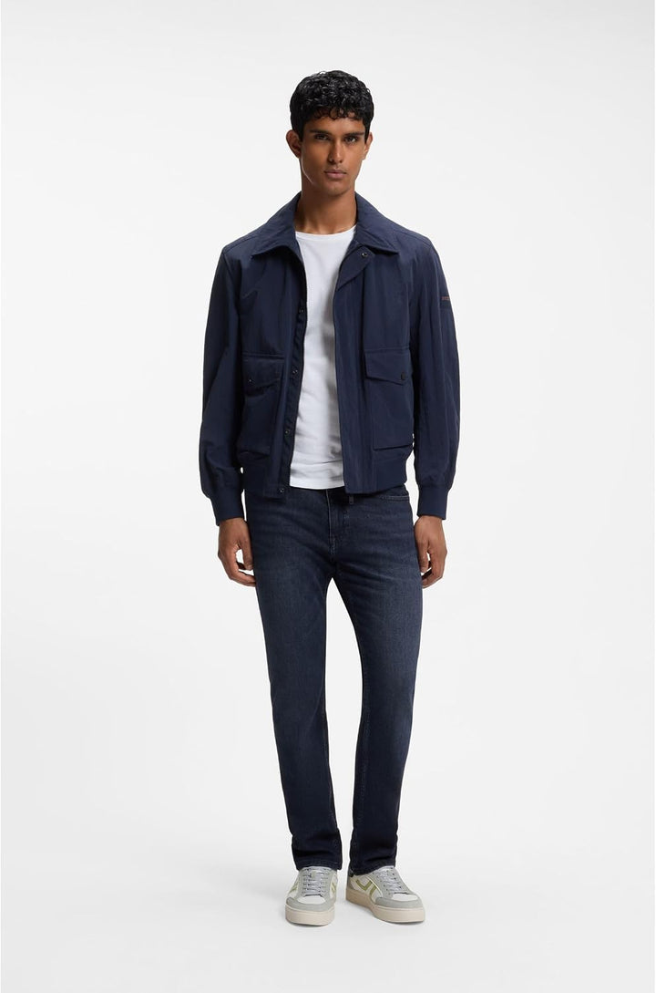 BOSS Herren Delaware BC-L-C Blaue Slim-Fit Jeans aus komfortablem Stretch-Denim 30W / 32L Dark Blue4