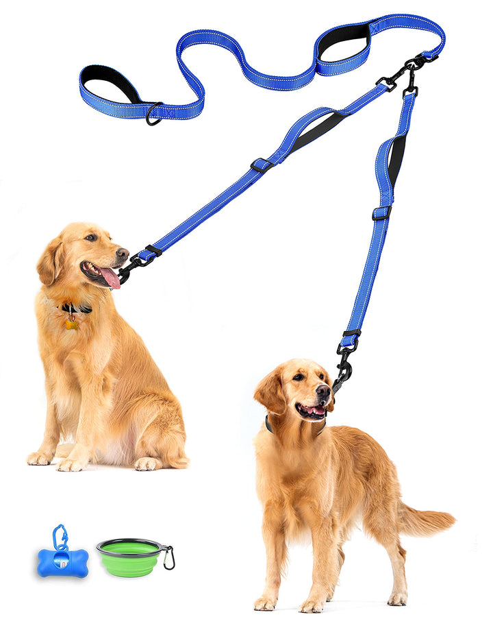 PetBonus Hundeleine Doppelleine für 2 Hunde, Keine Verwicklung hundeleine mittelgrosse grosse Hunde,