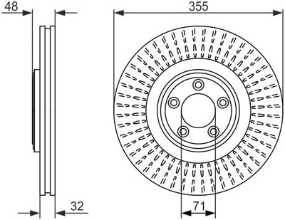 Bosch BD1584 Bremsscheiben - Vorderachse - eine Bremsscheibe