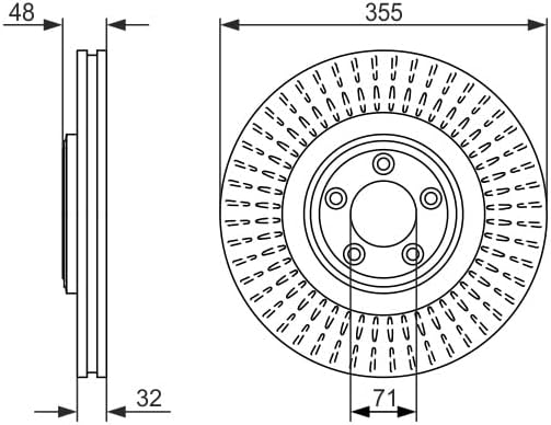 Bosch BD1584 Bremsscheiben - Vorderachse - eine Bremsscheibe