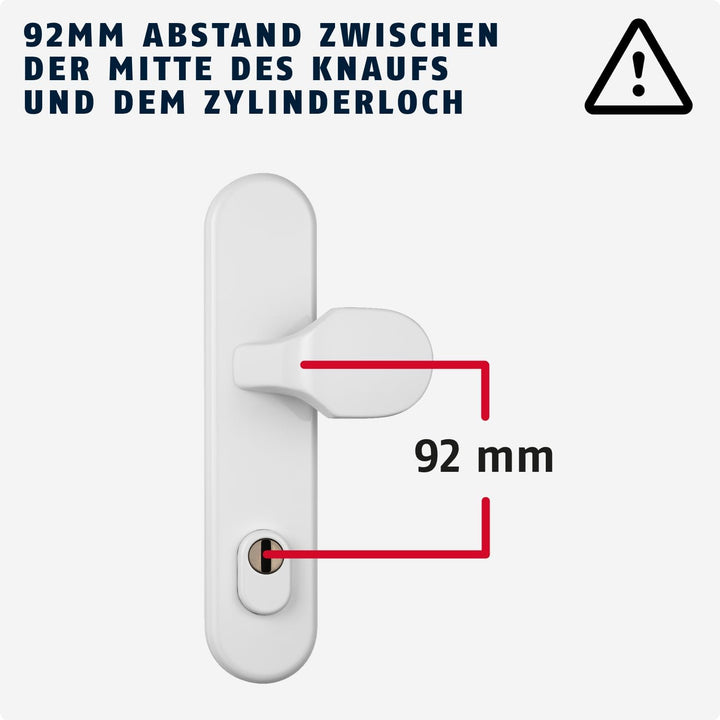 ABUS HLZS814 W EK Schutzbeschlag mit Zylinderschutz rund, weiss, 122361 Weiss Wechselgarnitur, Weiss