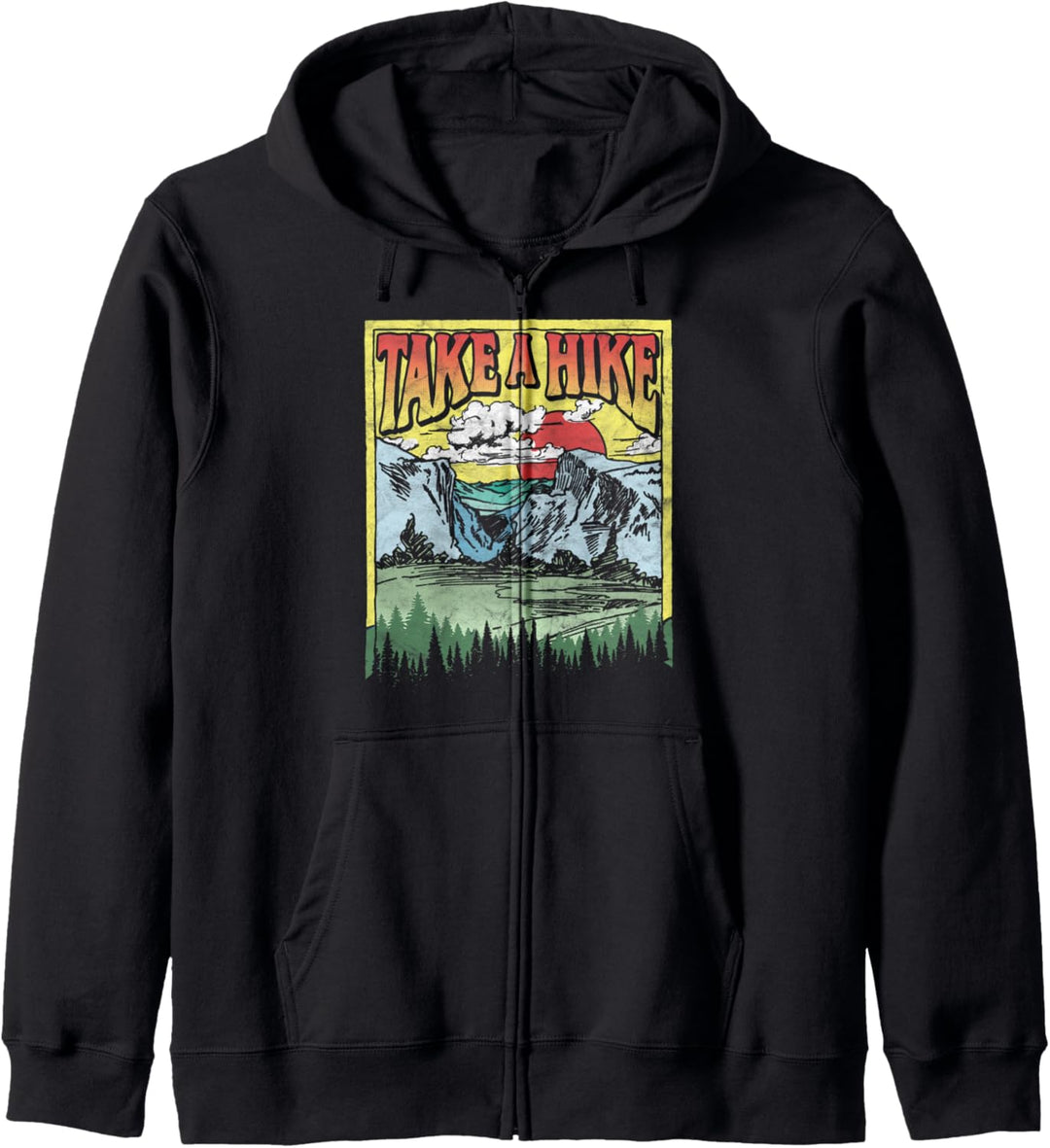 Take a Hike - Vintage 80s Outdoor Nature Lover Hiking Kapuzenjacke