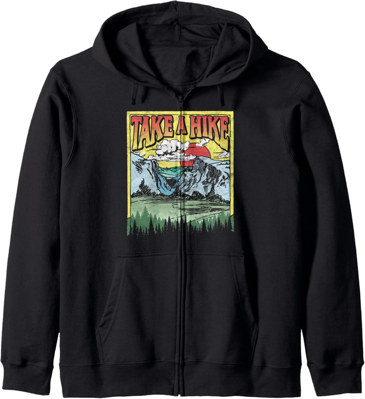 Take a Hike - Vintage 80s Outdoor Nature Lover Hiking Kapuzenjacke