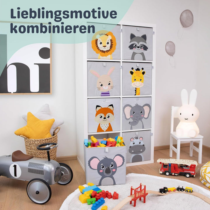 Aufbewahrungsbox Kinder für Kallax Regal I Einsatz Kinderregal I Faltbox 33x33x33 Kinderzimmer I Box