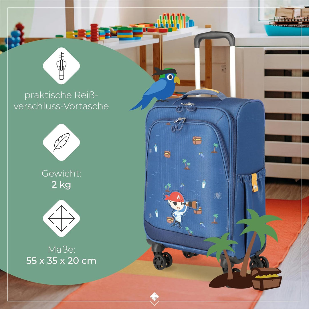 Travelite Kinderkoffer mit 4 Rollen für Mini-Weltentdecker, Handgepäck Kindertrolley MINIMOVER aus r