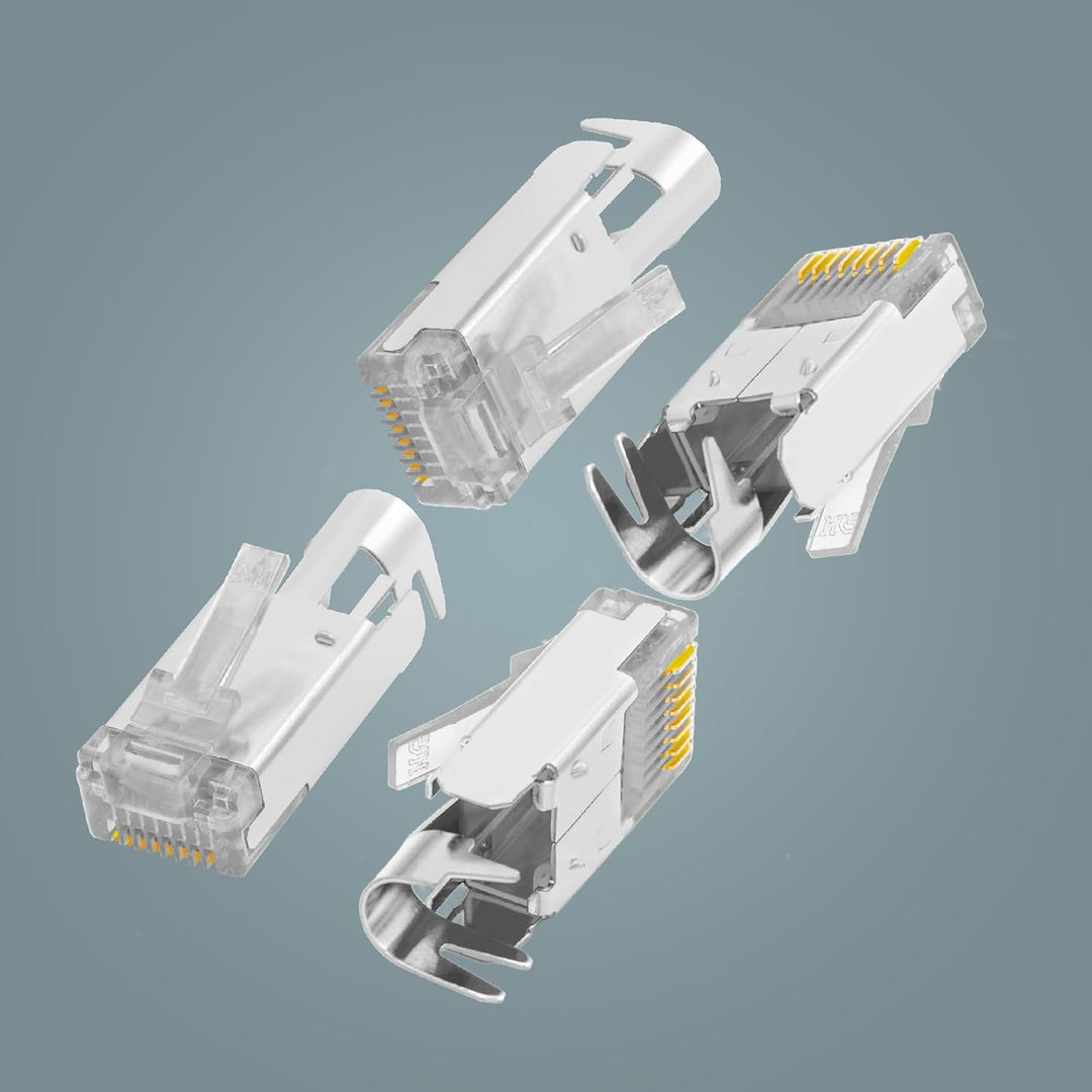 BIGtec RJ45 Stecker Netzwerkstecker 50 Stück Hirose TM11 blau Hochgeschwindigkeits Verbindung für Fa