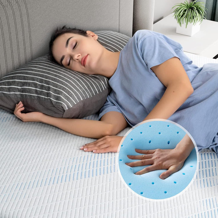 BedStory Gel Topper 90x200cm 7,6cm Höhe Matratzentopper aus Gel Memory Foam，H2&amp;H3 Gel Schaum Bambus