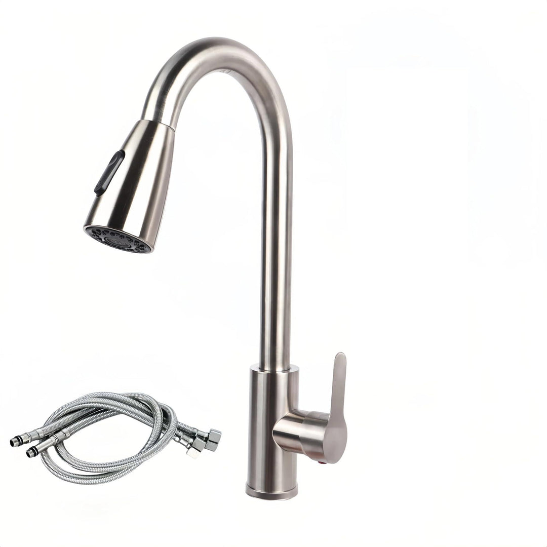 Wasserhahn Küche, Hochdruck Küchenarmatur mit Herausziehbarer Brause, Armatur Wasserhahn Spüle Küche