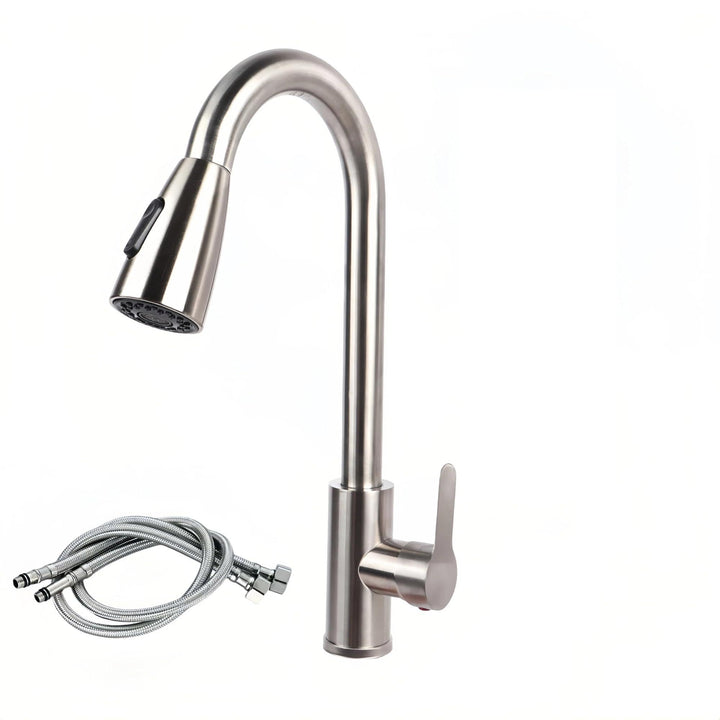 Wasserhahn Küche, Hochdruck Küchenarmatur mit Herausziehbarer Brause, Armatur Wasserhahn Spüle Küche